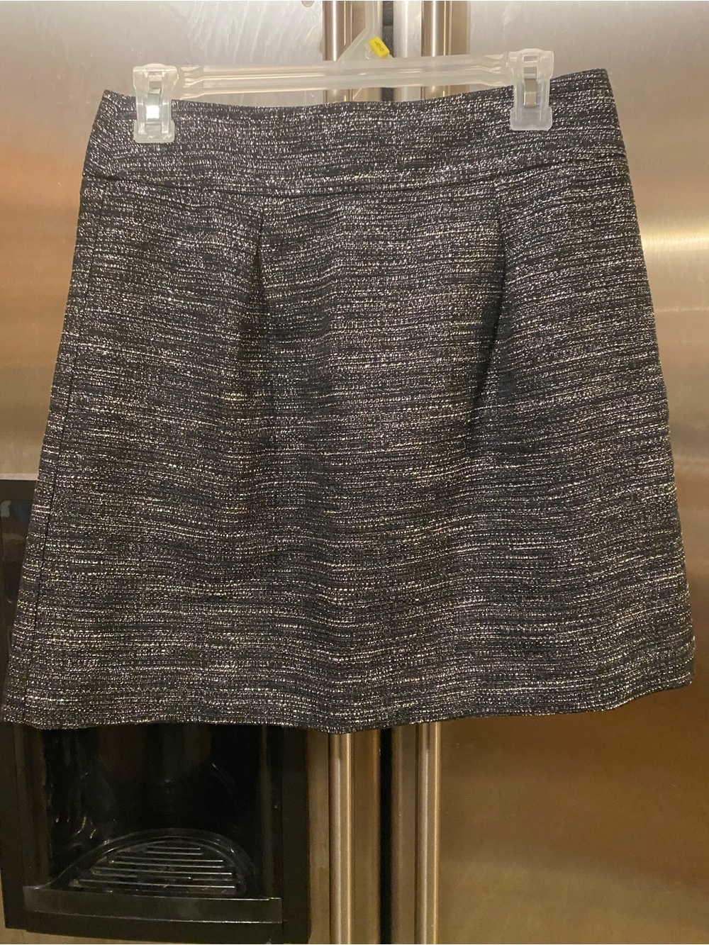 The Loft Black Tweed A-line Skirt